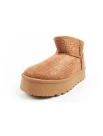 Lee Cooper snehové topánky ženy zimné módne kožušiny zateplené topánky hnedé ženy