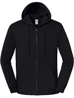 Fruit of the Loom Iconic Premium Hooded Sweat Jacket Mikina s kapucňou z hrubej bavlny 16.2286 čierna Fruit of the Loom Iconic Premium Hooded Sweat Jacket Mikina s kapucňou z hrubej bavlny 16.2286 čierna