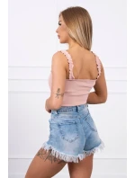 Body bez ramienok tmavo púdrovo ružové