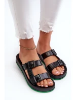 Klapki Damskie Na Płaskiej Podeszwie ZAXY LL285073 Czarne