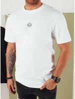 Pánske biele tričko s potlačou FashionStreet RX5457