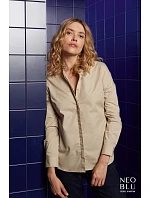NEOBLU Bart Women Popelínová blúzka s dlhými rukávmi 24.3787 béžová NEOBLU Bart Women Popelínová blúzka s dlhými rukávmi 24.3787 béžová
