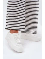 Dámske tenisky na platforme Big Star - biele