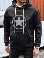 Pánska čierna mikina FashionStreet BX5932 Pánska čierna mikina FashionStreet BX5932