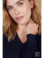 NEOBLU Sullivan Women Dámsky sveter s výstrihom do V 24.3988 deep black