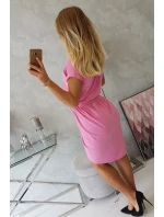 Šaty s obálkou dole ružovej Šaty s obálkou dole ružovej