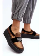 Dámske poltopánky 2697 model 188500 Black-Bronze - Laura Messi