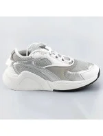 Bielo-šedé šnurovacie sneakersy s farebnými vsadkami (6346) Bielo-šedé šnurovacie sneakersy s farebnými vsadkami (6346)