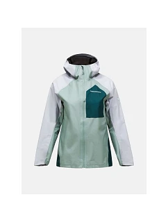 Dámska bunda PEAK PERFORMANCE W Trail Hipe 3L Shell Jacket, zelená farba