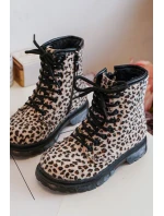 Dziecięce Botki Ocieplane z Suwakiem Beżowe Goopy