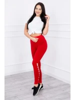 Dámske legíny 8882 Červená - Kesi