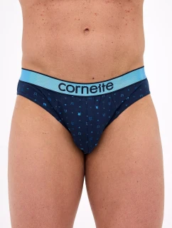Pánske slipy High Emotion 507/38 Dark Blue Pattern - Cornette