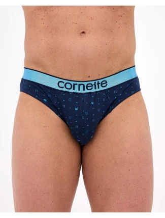 Pánske slipy High Emotion 507/38 Dark Blue Pattern - Cornette