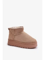 Dámske zateplené snežnice na platforme s kožušinou Beige Xamella Dámske zateplené snežnice na platforme s kožušinou Beige Xamella