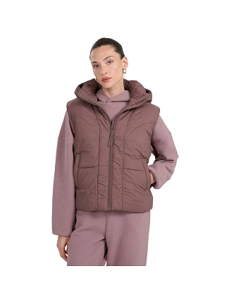 Dámska vesta 4F F299 tmavohnedá 4FWAW25TVJAF299 80S