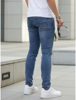 Pánske modré džínsové nohavice slim fit FashionStreet UX4481