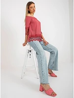 Dámska blúzka LK BZ 506188.32X tmavoružová - FPrice