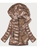 Svetlo hnedá prešívaná bunda pre prechodné obdobie (BR9790-46)