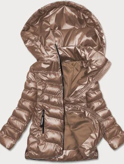 Svetlo hnedá prešívaná bunda pre prechodné obdobie (BR9790-46)