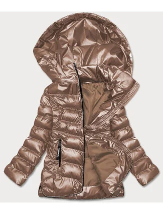 Svetlo hnedá prešívaná bunda pre prechodné obdobie (BR9790-46)