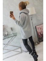 Zateplená mikina s kapucňou šedá