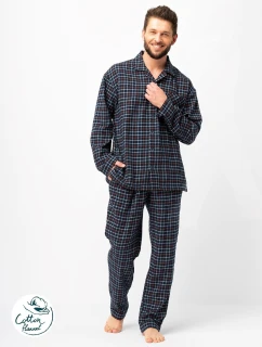 Pánske pyžamo Key MNS 480 B25 dĺžka/r M-2XL so zipsom