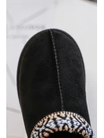 Kapcie Dziecięce Wsuwane Ocieplane Czarne Olivane