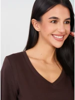 Tričko RV TS A1095.33 tmavohnedé