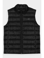 Bezrękawnik Damski Puchowy Ze Stójką 4F 4FWAW24TVJAF139-20S Czarny