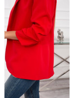 Elegantné sako s červenými klopami
