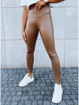 Dámske voskované legíny EDIT camel FashionStreet UY1622