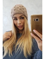 Fleecová čiapka Teresa K285 tmavo béžová