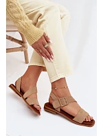 Dámske semišové sandále Big Star TT274491 beige Dámske semišové sandále Big Star TT274491 beige