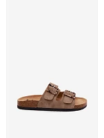 Dámské pantofle Khaki s přezkami Lee Cooper LCW-26-35-4451L