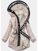 Béžová dámska oversize bunda parka (B8080-51)