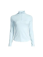 Dámske tričko CASALL Serene Half Zip Long Sleeve, modrá farba Dámske tričko CASALL Serene Half Zip Long Sleeve, modrá farba