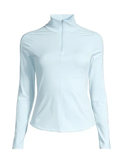 Dámske tričko CASALL Serene Half Zip Long Sleeve, modrá farba