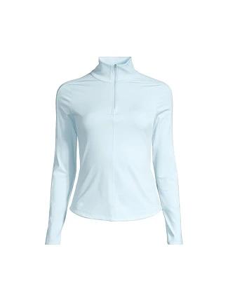 Dámske tričko CASALL Serene Half Zip Long Sleeve, modrá farba Dámske tričko CASALL Serene Half Zip Long Sleeve, modrá farba