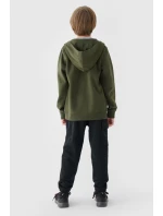 Spodnie Chłopięce Dresowe Joggery 4FJWAW24TTROM760-20S Czarne