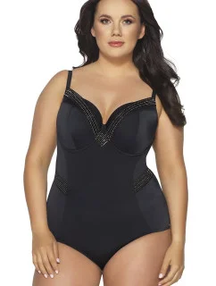 Dámske jednodielne plavky SKJ-58 Black - Ava