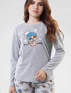 Dámske dlhé pyžamo Tiger grey - Vienetta