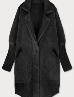 Vlnený prehoz z alpaky čierny (7108)