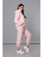 Teplý ružový dámsky teplákový komplet (YP-1104)