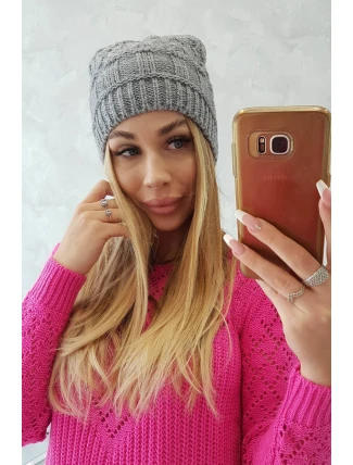 Fleecová čiapka Marta K231 tmavo šedá