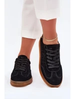 Dámske semišové tenisky na platforme Big Star - čierne Dámske semišové tenisky na platforme Big Star - čierne