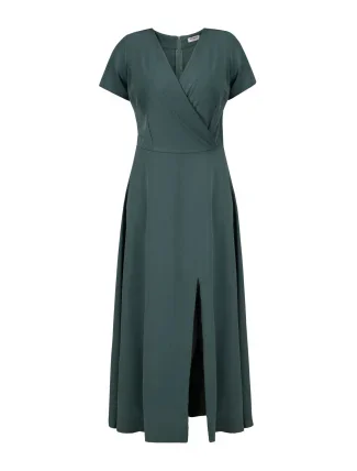 Dámske šaty SA562 tm. zelená - Karko