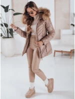Dámska prešívaná zimná bunda SOLARIS cappuccino FashionStreet TY4010 Dámska prešívaná zimná bunda SOLARIS cappuccino FashionStreet TY4010