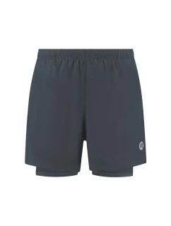 Rogelli pánske šortky 2 v 1 ESSENTIAL šedé XL