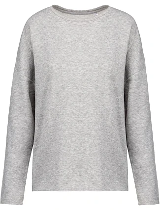 Kariban K 471 Dámska mikina oversize 20.K471 svetlosivá melírovaná