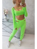 Sada s blúzkou top zelená neónová